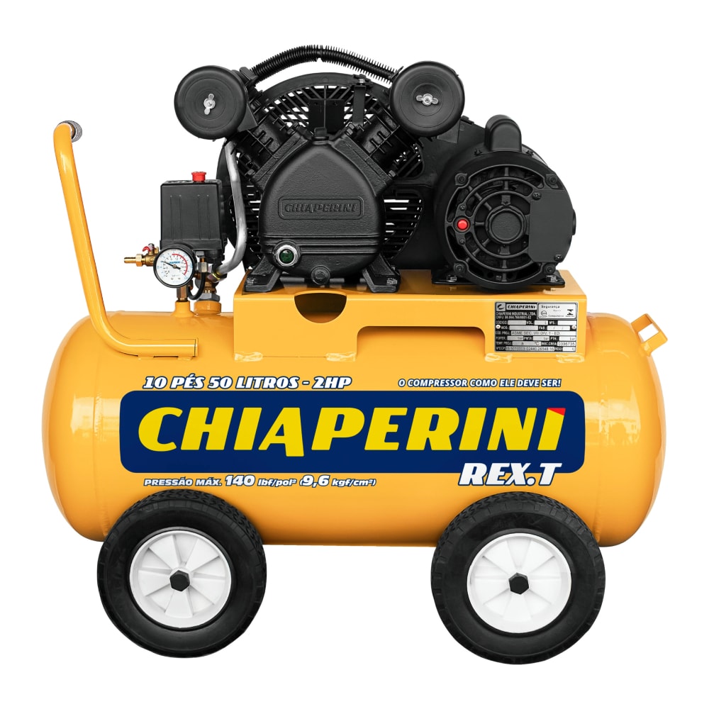 Compressor de Ar Chiaperini 10 Pés 50 Litors REX.T 2 Hp Bivolt - 26199