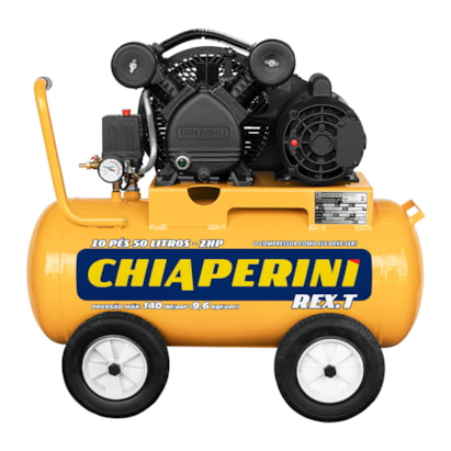 Compressor de Ar Chiaperini 10 Pés 50 Litors REX.T 2 Hp Bivolt - 26199