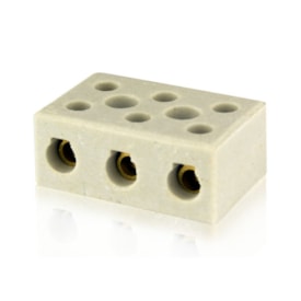 Conector Porcelana 3 Polos 16mm - 04.14