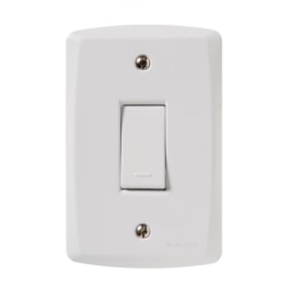 Conjunto 4x2 com 1 Interruptor Simples 10 A 250 V Tramontina Lux2 Branco - 57145001