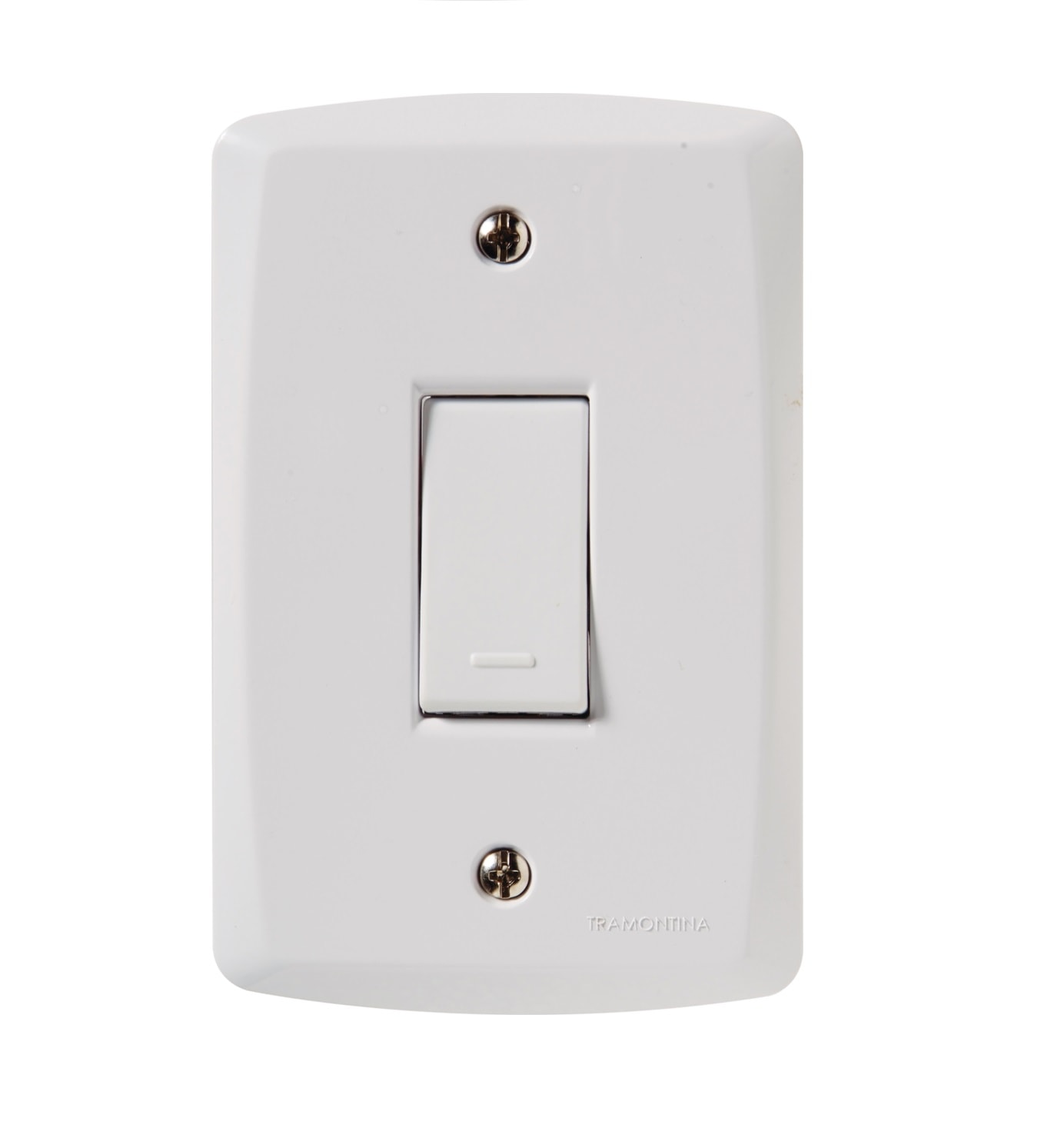 Conjunto 4x2 com 1 Interruptor Simples 10 A 250 V Tramontina Lux2 Branco - 57145001