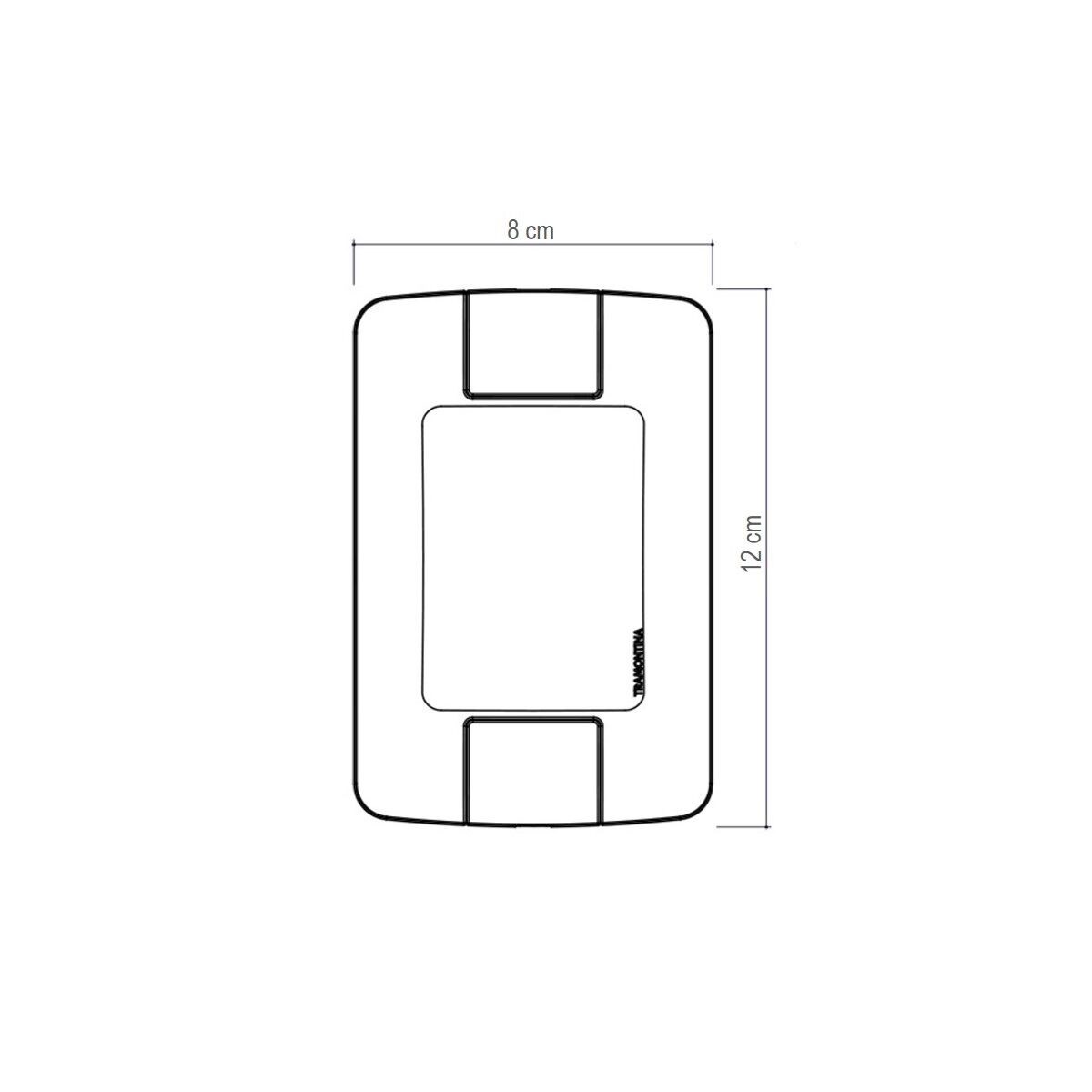 Conjunto 4x2 com 1 Interruptor Simples Tramontina Aria 6 A 250 V Branco - 57241001