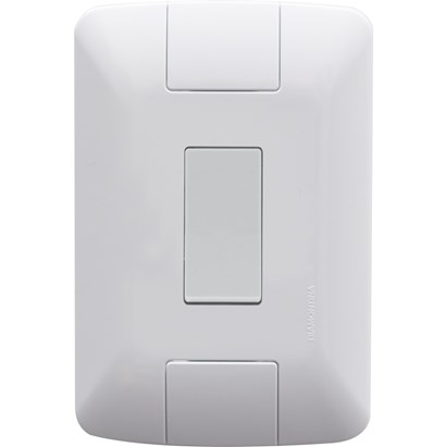 Conjunto 4x2 com 1 Interruptor Simples Tramontina Aria 6 A 250 V Branco - 57241001