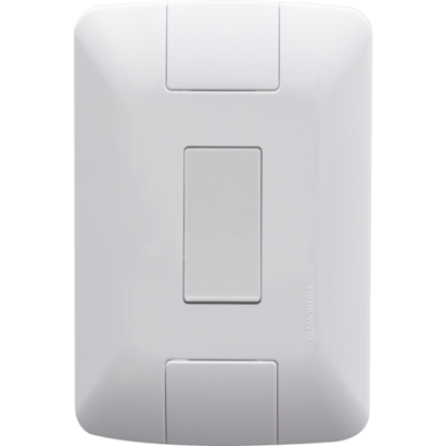 Conjunto 4x2 com 1 Interruptor Simples Tramontina Aria 6 A 250 V Branco - 57241001