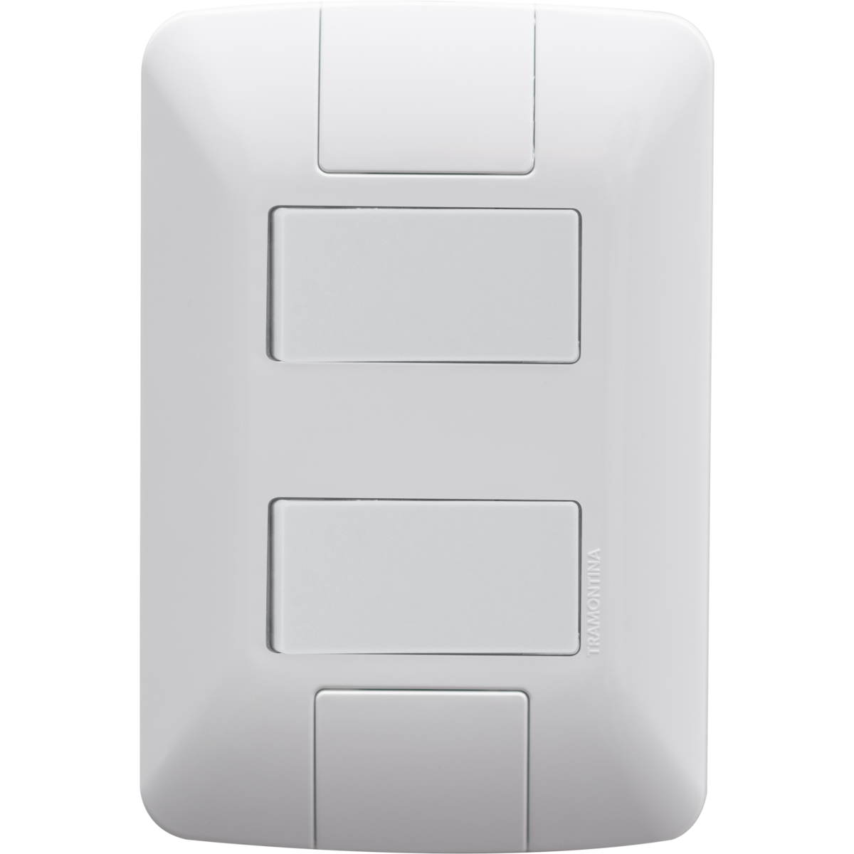 Conjunto 4x2 com 2 Interruptores Simples Tramontina Aria 6 A 250 V Branco - 57241040