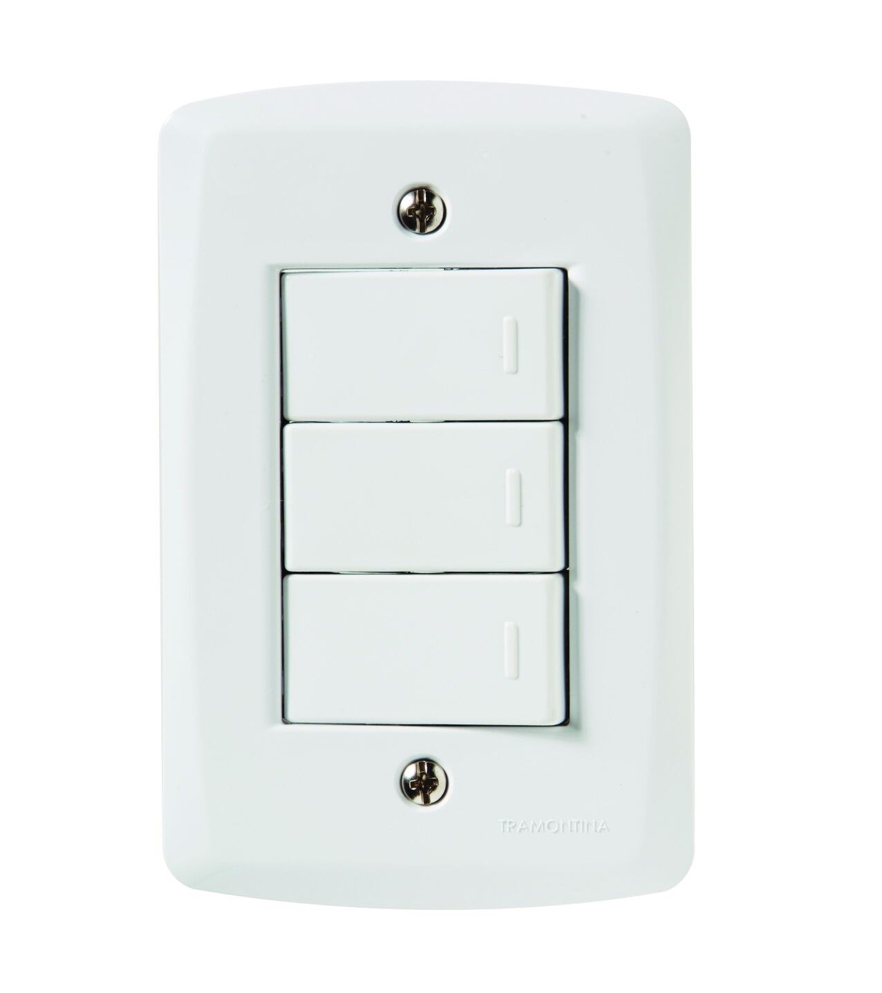 Conjunto 4x2 com 3 Interruptores Simples 10 A 250 V Tramontina Lux Branco - 57145070
