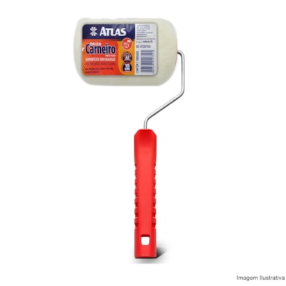 Conjunto Pintura 15cm Rolo de Lã Natural AT328/15SR Atlas