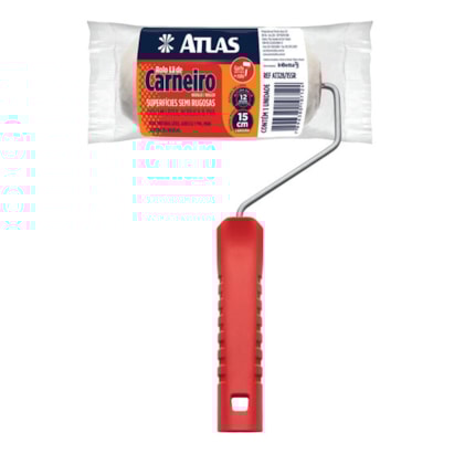 Conjunto Pintura 15cm Rolo de Lã Natural AT328/15SR Atlas