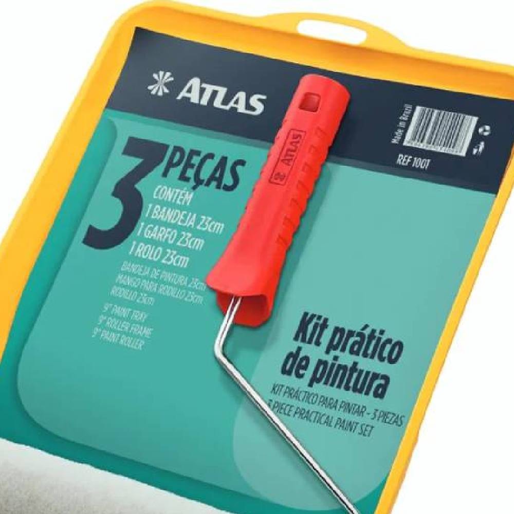 Conjunto Pintura Pratico Atlas 3 Peças  - 1001