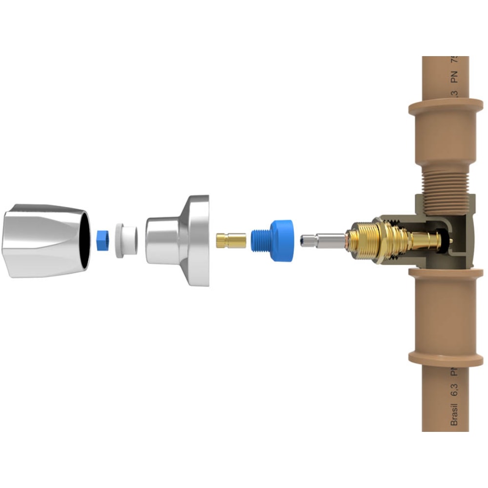 Conversor Blukit Para Registro Pressão e Gaveta Docol x Acabamento Deca - 131623