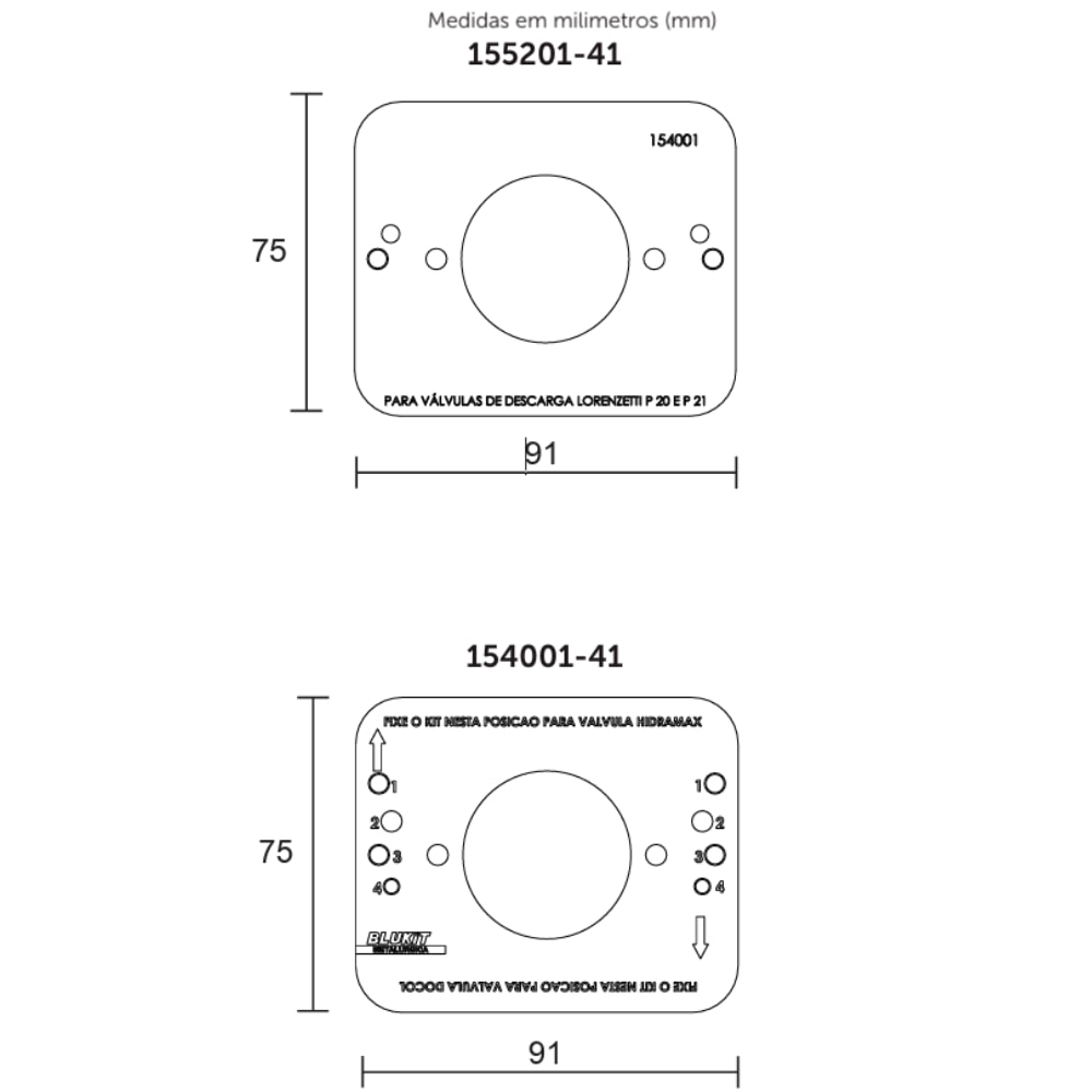 Conversor Blukit Para Válvula de Descarga Docol/Hidra - 155201