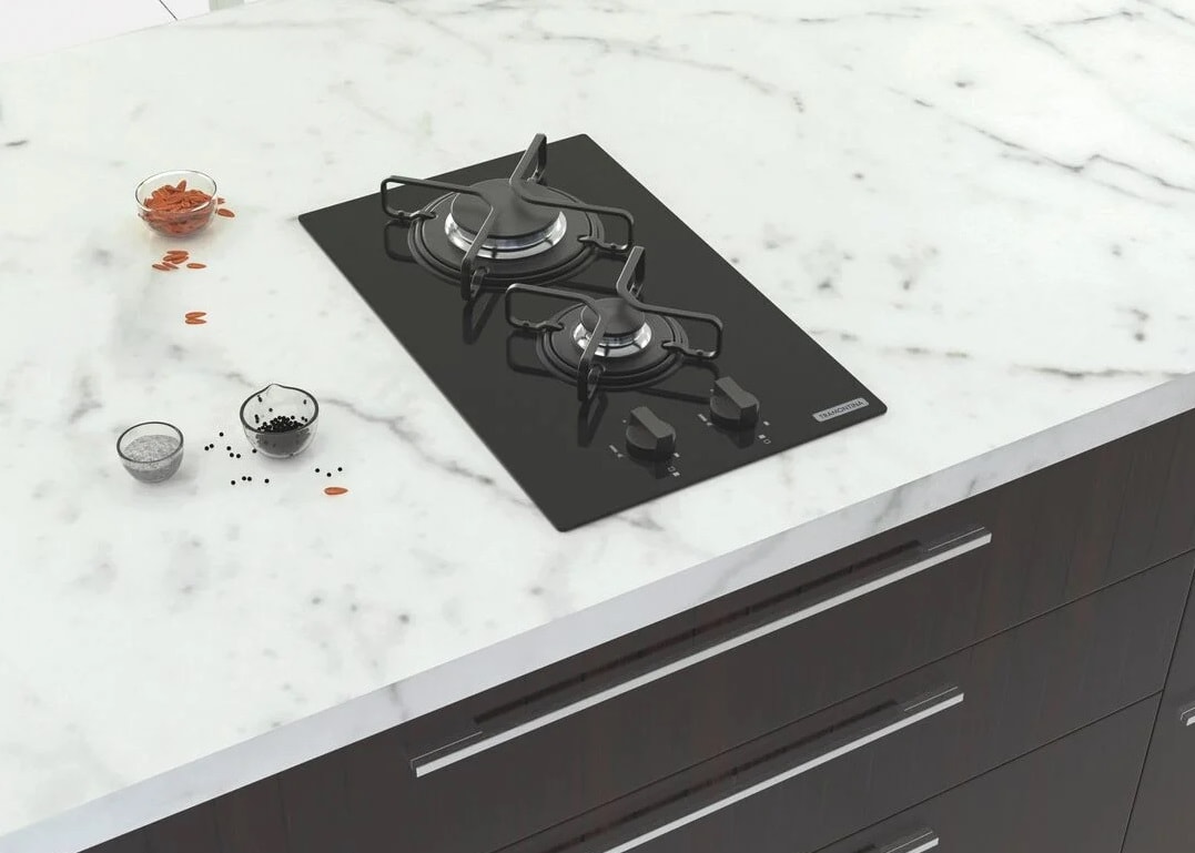 Cooktop a Gás 2 Bocas Tramontina Dominó Preto - 94702201