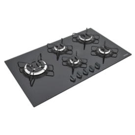 Cooktop a Gás 5 Bocas Tramontina Acendimento Automático Penta Side Plus Aço e Vidro - 94709301