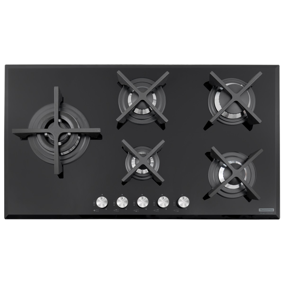 Cooktop a Gás 5 Bocas Tramontina Design Collection Penta Glass - 94731104
