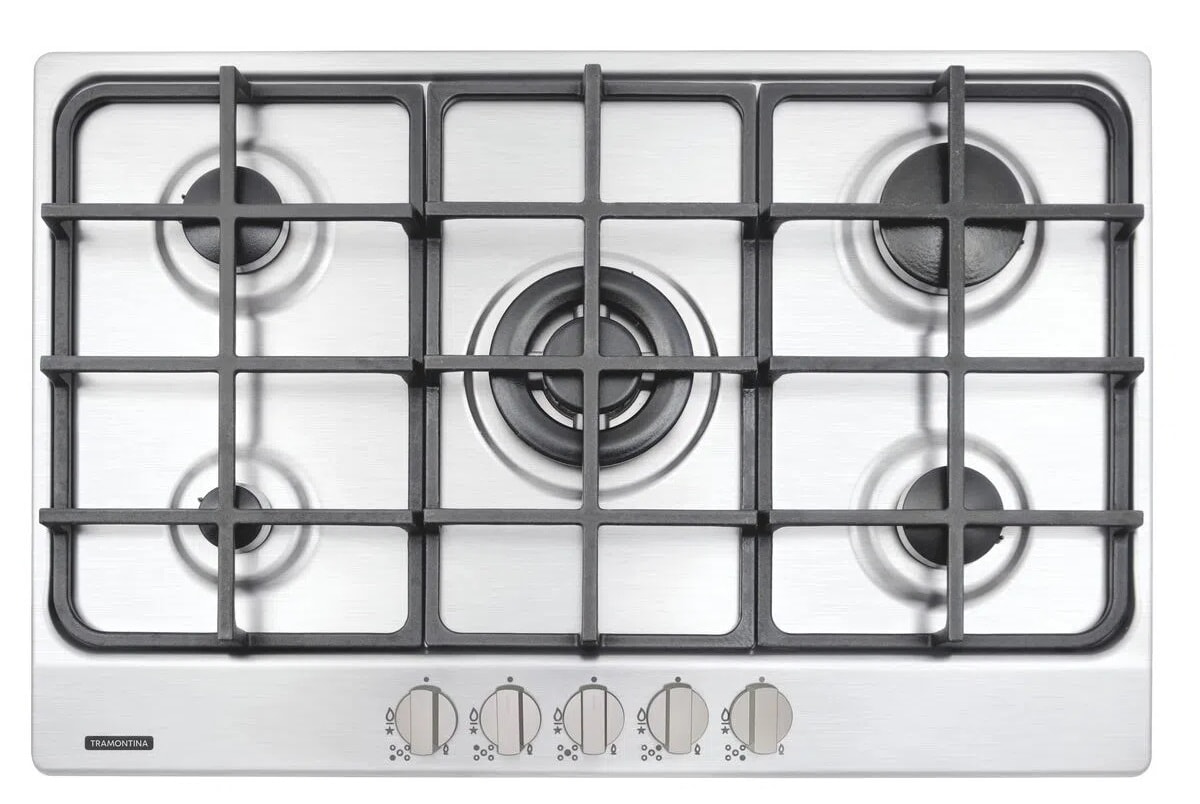 Cooktop a Gás 5 Bocas Tramontina New Penta Aço Inox - 94716114