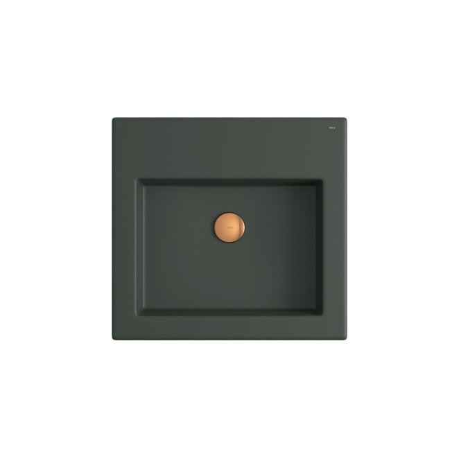 Cuba para Banheiro de Apoio com Mesa Deca Quadrada 43 x 43cm Kale Green - L.737.42