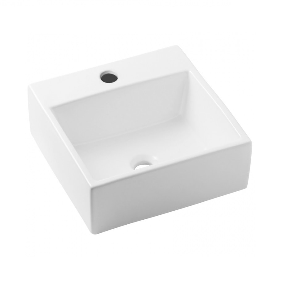 Cuba para Banheiro de Apoio com Mesa Incepa Loft Q6 Quadrada 35 x 35cm Branca - 1850680013100