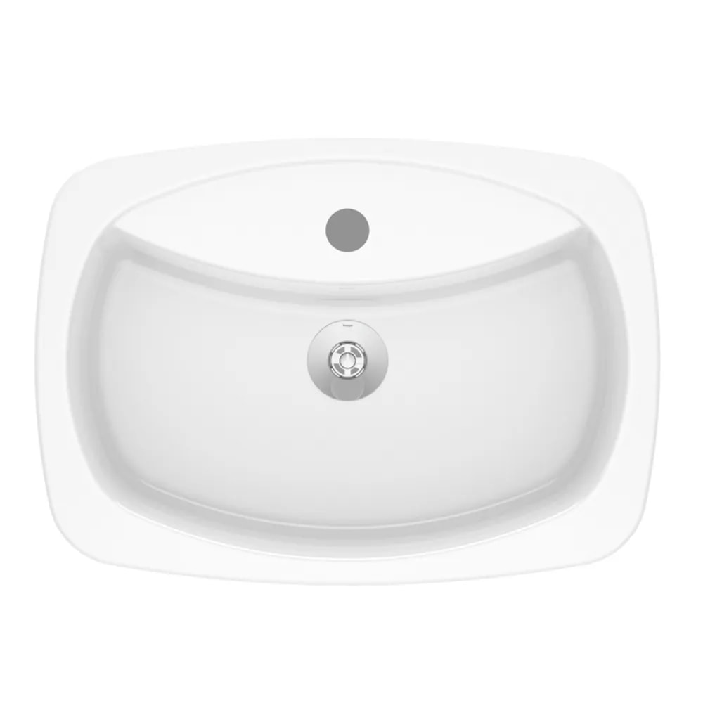 Cuba para Banheiro de Apoio com Mesa Incepa Thema Retangular 50x36cm Branca - 1250770011100