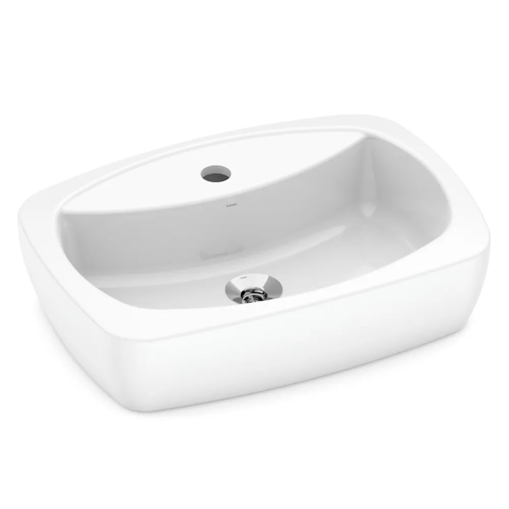 Cuba para Banheiro de Apoio com Mesa Incepa Thema Retangular 50x36cm Branca - 1250770011100