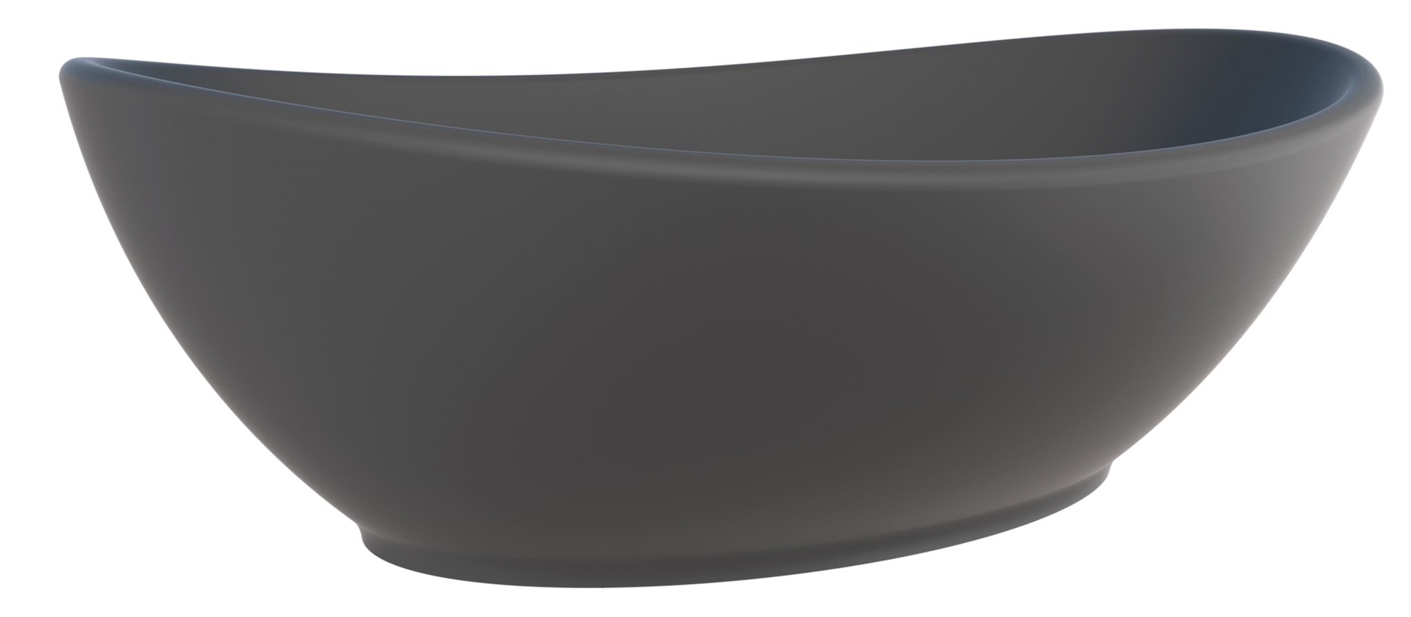 Cuba para Banheiro de Apoio Cozimax Bali Oval 32x47cm Preta Fosca - 101401