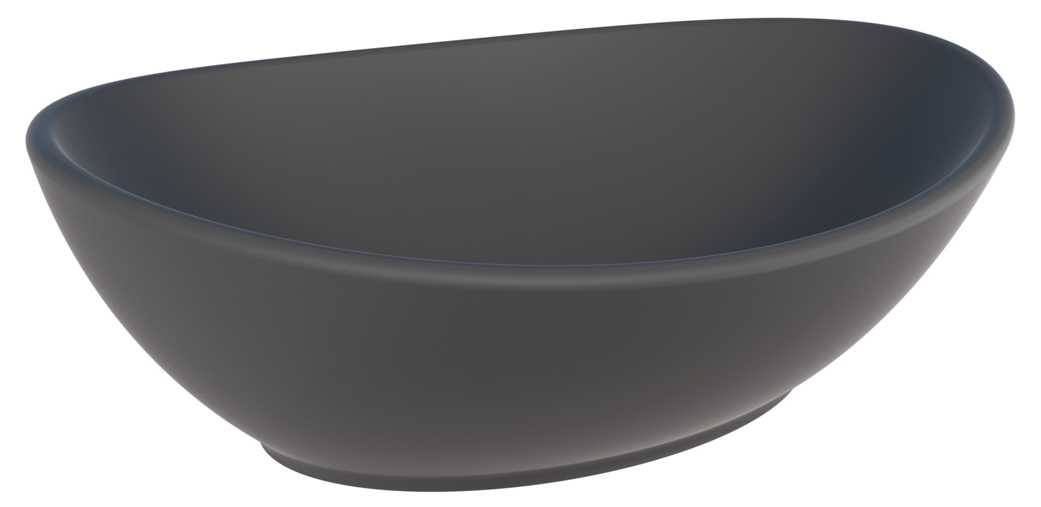 Cuba para Banheiro de Apoio Cozimax Bali Oval 32x47cm Preta Fosca - 101401