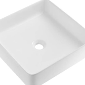 Cuba para Banheiro de Apoio Dax Quadrada 40x40cm Jurere Branco - 45487