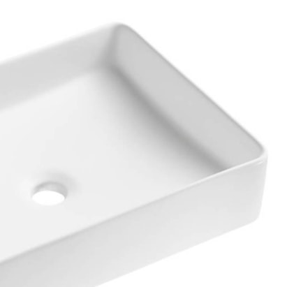 Cuba para Banheiro de Apoio Dax Quadrada 47x37cm Campeche Branco - 45486