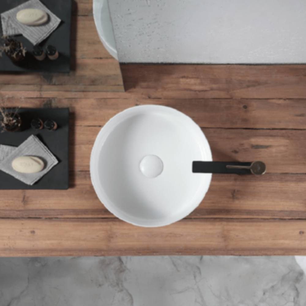 Cuba para Banheiro de Apoio Dax Redonda 36cm Tucuns Branco - 45482