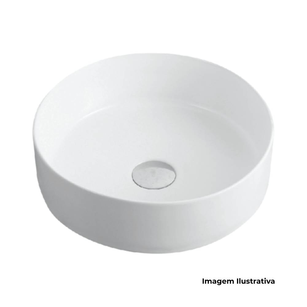 Cuba para Banheiro de Apoio Dax Redonda 36cm Tucuns Branco - 45482