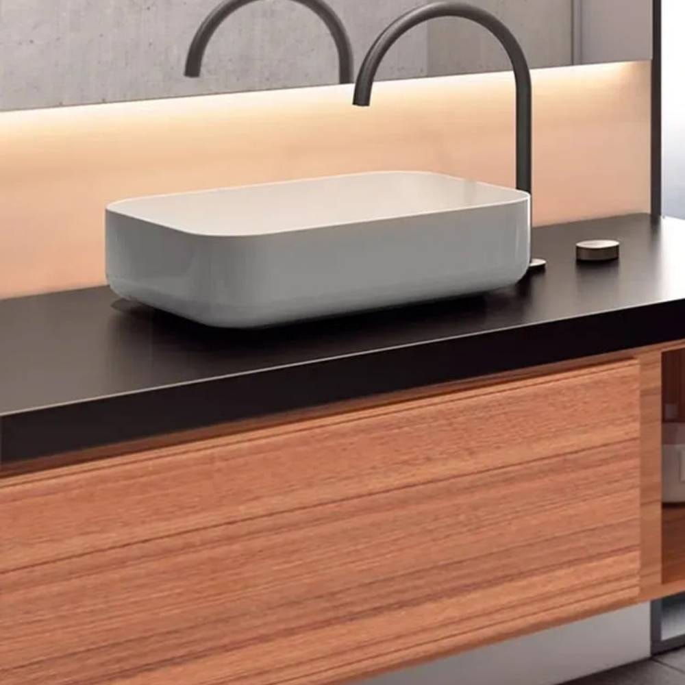 Cuba para Banheiro de Apoio Dax Retangular 50x40cm Marau Branco - 45484