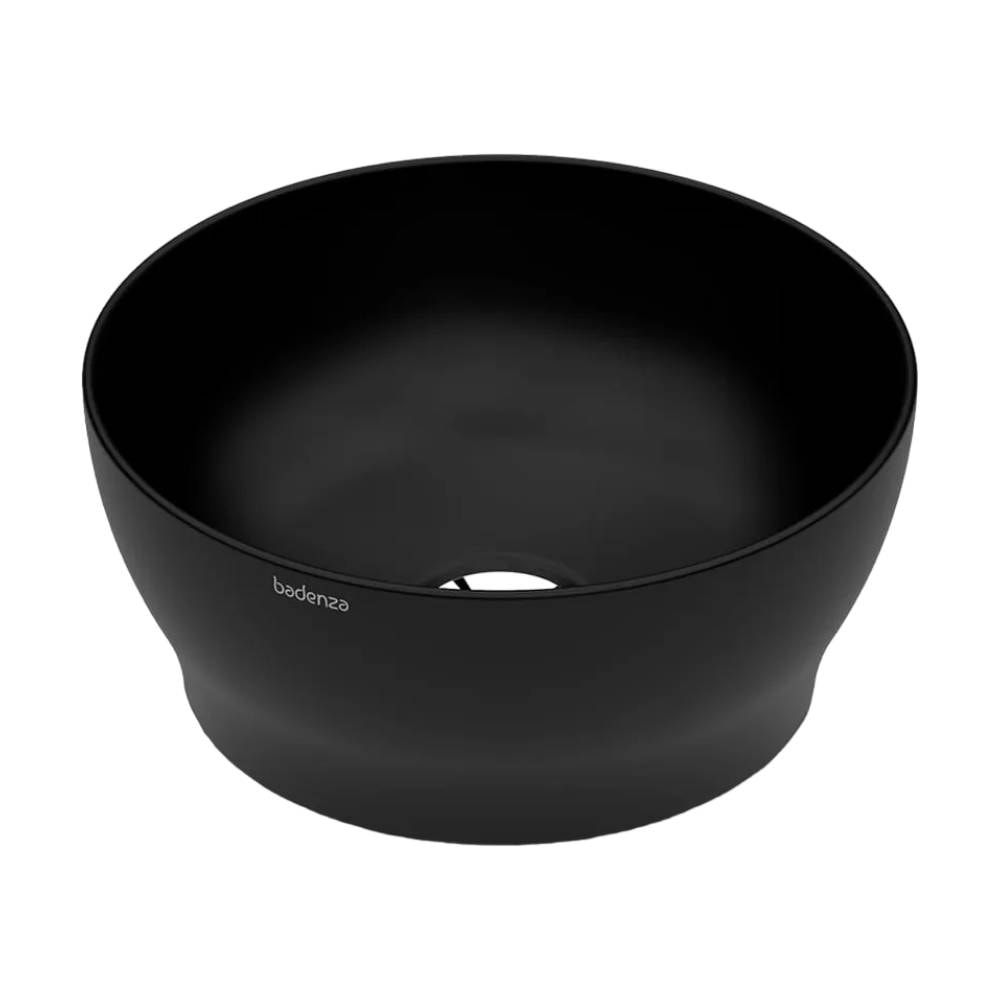 Cuba para Banheiro de Apoio DAX Tassa Redonda Preto Onix - TR002AC