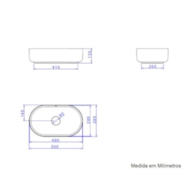 Cuba para Banheiro de Apoio Deca Oval 29,5 x 50cm Branca - L.14050.17