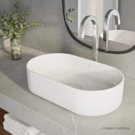 Cuba para Banheiro de Apoio Deca Oval 29,5x50cm Branca - L.14050.17