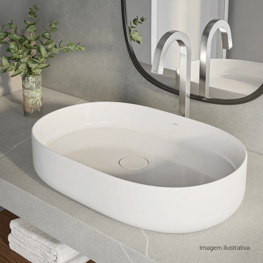 Cuba para Banheiro de Apoio Deca Oval 40x60cm Branca - L.14060.17