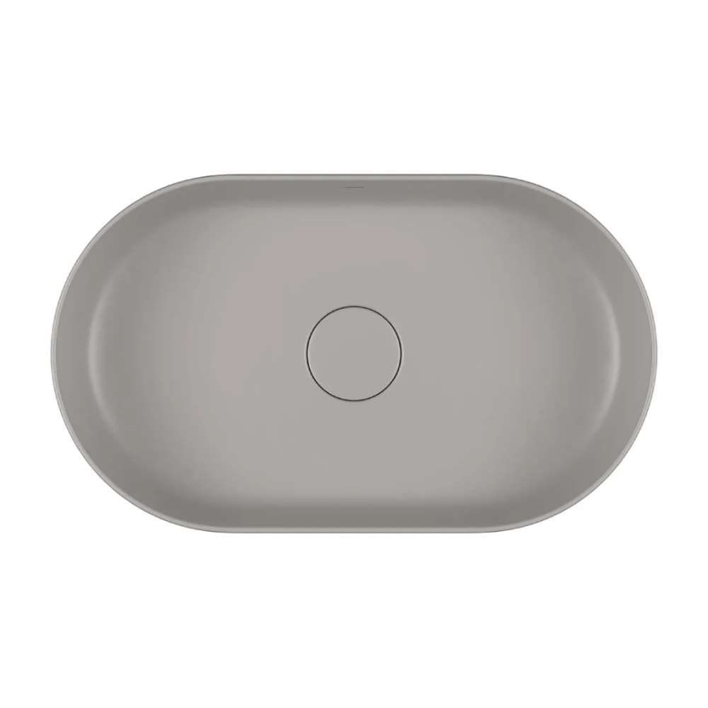 Cuba para Banheiro de Apoio Deca Oval 50x30cm Soft Antracite - L.14050.85