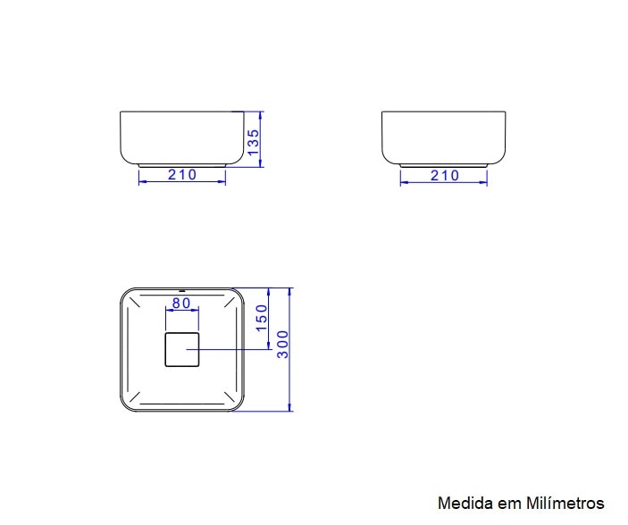 Cuba para Banheiro de Apoio Deca Quadrada 30x30cm Branca - L.11030.17