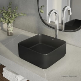 Cuba para Banheiro de Apoio Deca Quadrada 30x30cm Ébano Fosco - L.11030.94