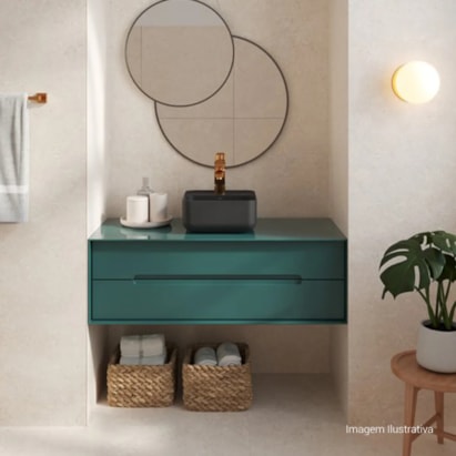 Cuba para Banheiro de Apoio Deca Quadrada 30x30cm Ébano Fosco - L.11030.M.94