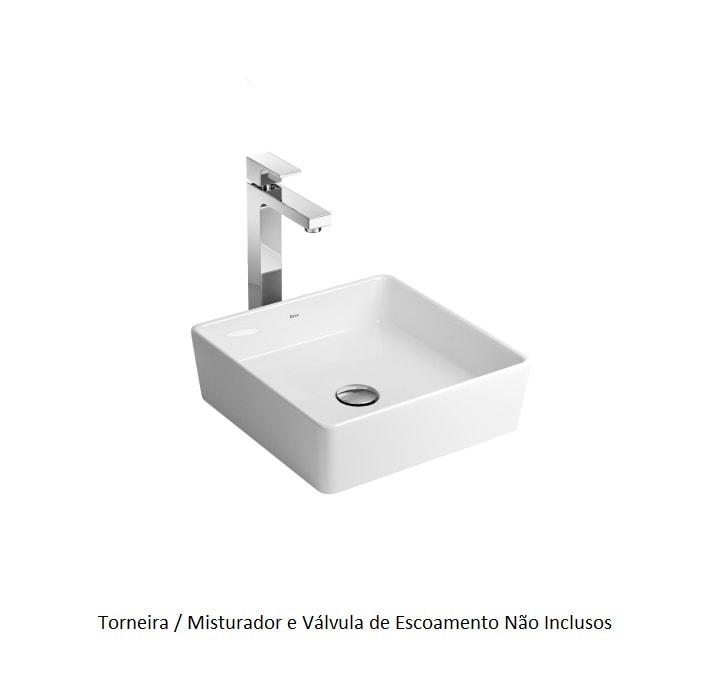 Cuba para Banheiro de Apoio Deca Quadrada 35 x 35cm Branca - L.108.17