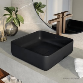 Cuba para Banheiro de Apoio Deca Quadrada 40x40cm Ébano Fosco - L.11040.94