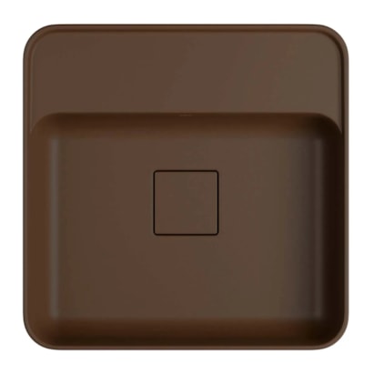 Cuba para Banheiro de Apoio Deca Quadrada 40x40cm Marrom Fosco - L.11040.M.22