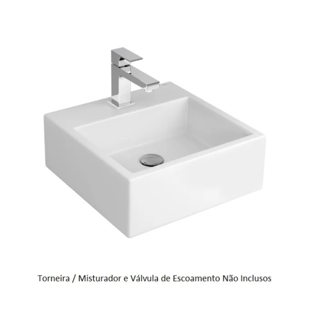 Cuba para Banheiro de Apoio Deca Quadrada 41,5x41,5cm Branca - L.73.17