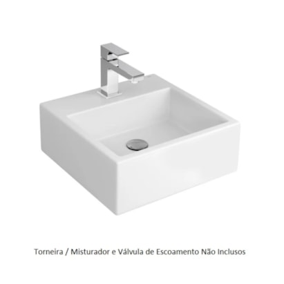 Cuba para Banheiro de Apoio Deca Quadrada 41,5x41,5cm Branca - L.73.17