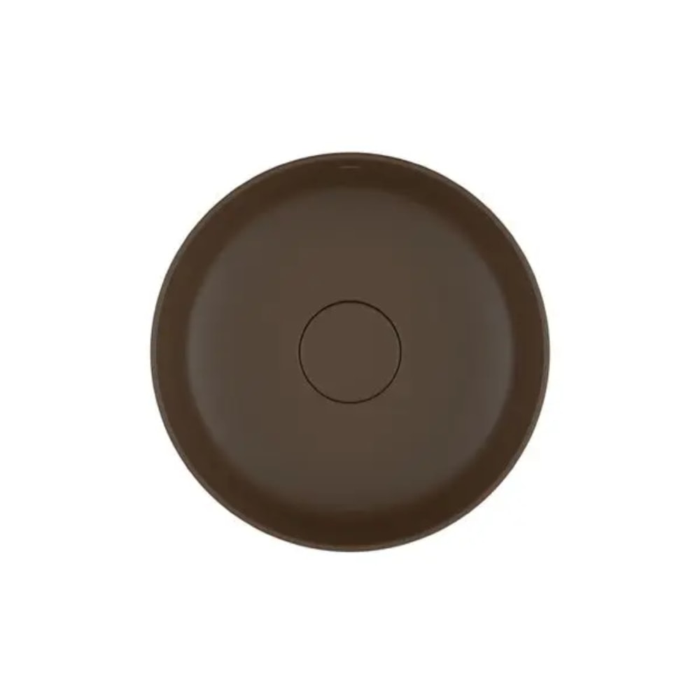 Cuba para Banheiro de Apoio Deca Redonda 30cm Marrom - L.12030.22