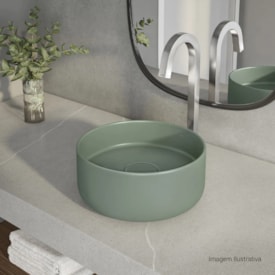 Cuba para Banheiro de Apoio Deca Redonda 30cm Sálvia - L.12030.49