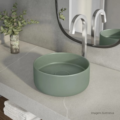Cuba para Banheiro de Apoio Deca Redonda 30cm Sálvia - L.12030.49
