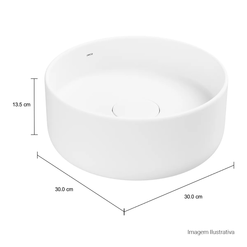 Cuba para Banheiro de Apoio Deca Redonda 30x30cm Branca - L.12030.17