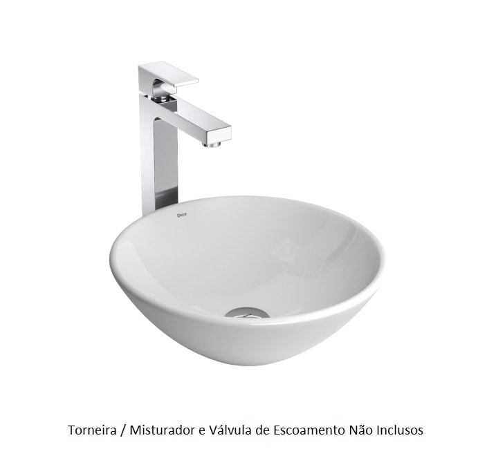 Cuba para Banheiro de Apoio Deca Redonda 35cm Branca - L.155.17