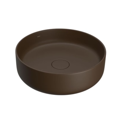 Cuba para Banheiro de Apoio Deca Redonda 40cm Marrom Fosco - L.12040.22