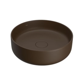 Cuba para Banheiro de Apoio Deca Redonda 40cm Marrom Fosco - L.12040.22